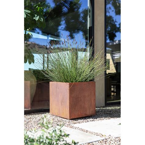 Corten Steel Series Cube Planter Box